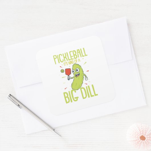 ピクルボール大きなディルおもしろいのパンプギフトのようなものだ スクエアシール (封筒)