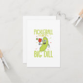 ピクルボール大きなディルおもしろいプン カード (正面/裏面インサイチュ)