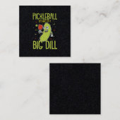 ピクルボール大きなディルおもしろいプン スクエア名刺 (正面/裏面)