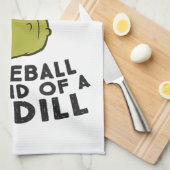 ピクルボール大きなディルピクルズプンピックのようなものだ キッチンタオル (四つ折り)