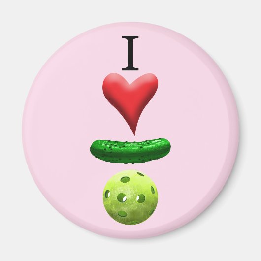 ピクルボール大好き – ピンク –  マグネット (正面)