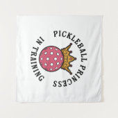 ピクルボール女子おもしろい タペストリー (正面(横))