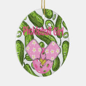 ピクルボール女子ピクルスアンドピックルカスタムボール セラミックオーナメント (右)