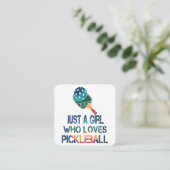 ピクルボール女性レインボー スクエア名刺 (スタンド正面)