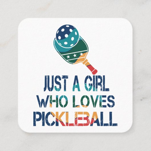 ピクルボール女性レインボー スクエア名刺 (裏面)