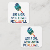 ピクルボール女性レインボー スクエア名刺 (正面/裏面)