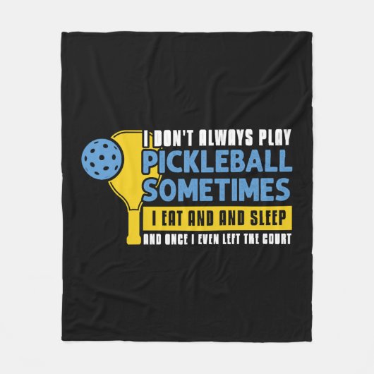 ピクルボール好きおもしろいのピクルボール フリースブランケット (正面)