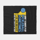 ピクルボール好きおもしろいのピクルボール フリースブランケット (正面(横))