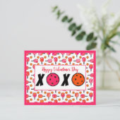 ピクルボール恋人バレンタインデンXOXOピックボール ポストカード (スタンド正面)