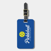 ピクルボール愛好家の旅行ラゲージタグバッグ ラゲッジタグ (正面縦)