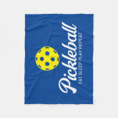 ピクルボール愛好家フリースブランケットとおもしろい引用文 フリースブランケット (正面)