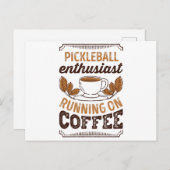 ピクルボール愛好家ランニングのコーヒーギフトについて ポストカード (正面/裏面)