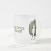 ピクルボール愛好家！ フロストグラスマグカップ (正面右)