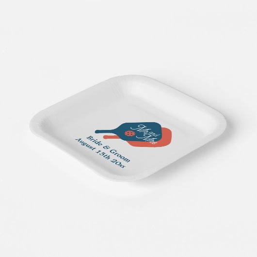 ピクルボール氏のテーマ結婚プレート ペーパープレート (傾斜あり)