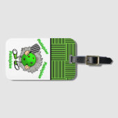 ピクルボール漬け汁ハロウィンインスパイア映画 ラゲッジタグ (正面横)
