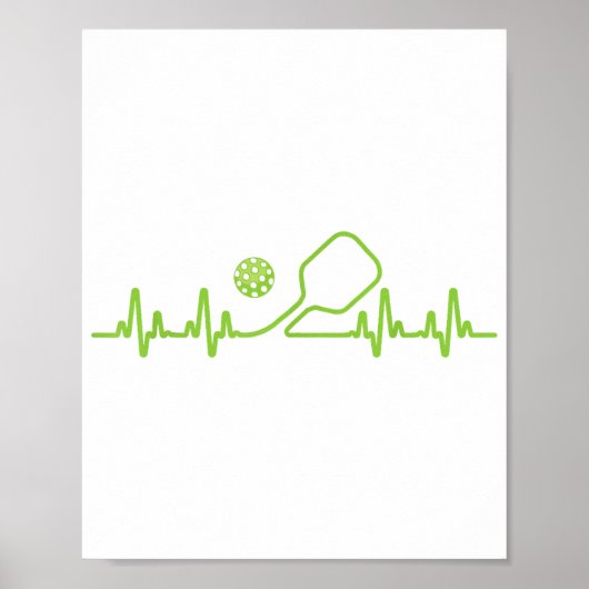 ピクルボール男性へアートウィメンズピクルボールピクルバル ポスター (正面)