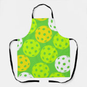 ピクルボール誕生日パーティーかわいいグリーンスポーツ エプロン (正面)