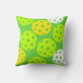 ピクルボール誕生日パーティーかわいいグリーンスポーツ クッション (裏面)
