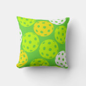 ピクルボール誕生日パーティーかわいいグリーンスポーツ クッション (正面)