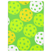 ピクルボール誕生日パーティーかわいいグリーンスポーツ クリップボード (裏面)