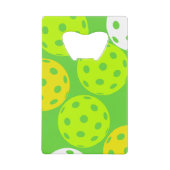 ピクルボール誕生日パーティーかわいいグリーンスポーツ クレジットカード栓抜き (正面)