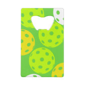 ピクルボール誕生日パーティーかわいいグリーンスポーツ クレジットカード栓抜き (裏面)