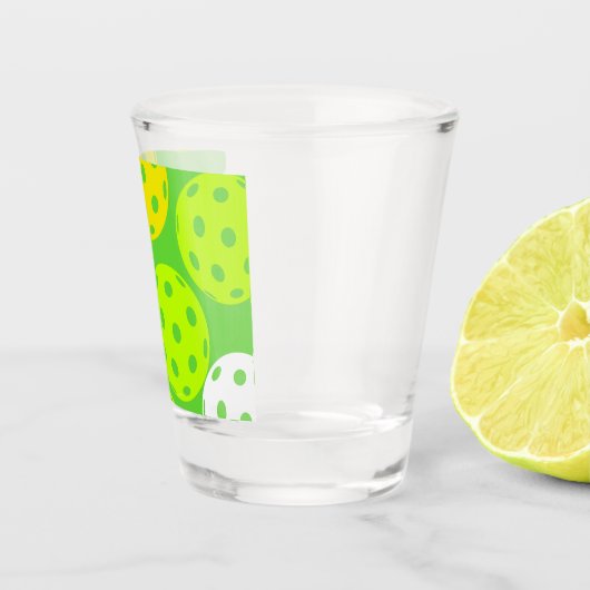 ピクルボール誕生日パーティーかわいいグリーンスポーツ ショットグラス (右)