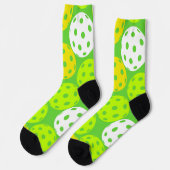 ピクルボール誕生日パーティーかわいいグリーンスポーツ ソックス (左)