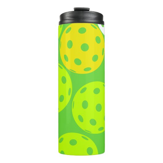 ピクルボール誕生日パーティーかわいいグリーンスポーツ タンブラー (正面)