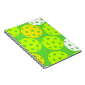 ピクルボール誕生日パーティーかわいいグリーンスポーツ ノートブック (右側)