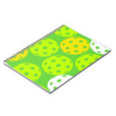 ピクルボール誕生日パーティーかわいいグリーンスポーツ ノートブック (左側)