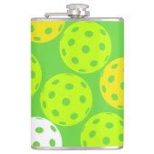 ピクルボール誕生日パーティーかわいいグリーンスポーツ フラスク (正面)