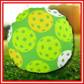 ピクルボール誕生日パーティーかわいいグリーンスポーツ ラウンドクッション