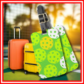 ピクルボール誕生日パーティーかわいいグリーンスポーツ ラゲッジタグ