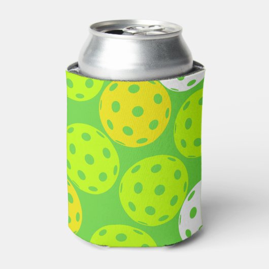 ピクルボール誕生日パーティーかわいいグリーンスポーツ 缶クーラー (缶正面)