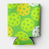 ピクルボール誕生日パーティーかわいいグリーンスポーツ 缶クーラー (正面)