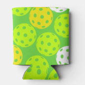 ピクルボール誕生日パーティーかわいいグリーンスポーツ 缶クーラー (裏面)