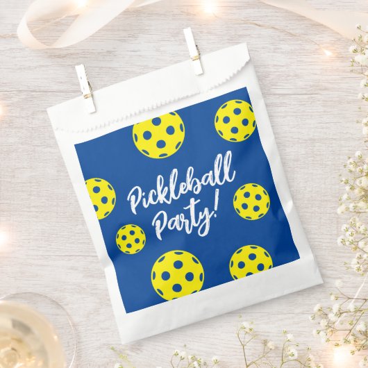 ピクルボール誕生日パーティーのお菓子バッグを優先 フェイバーバッグ (クリップ留めされた状態)