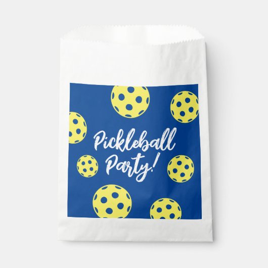 ピクルボール誕生日パーティーのお菓子バッグを優先 フェイバーバッグ (正面)