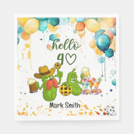 ピクルボール40歳の誕生日 スタンダードランチョンナプキン