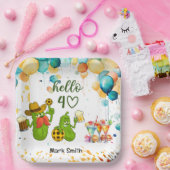 ピクルボール40歳の誕生日 ペーパープレート (パーティー)