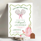 ピクルボール&カクテルスポーツテーマ誕生日 招待状