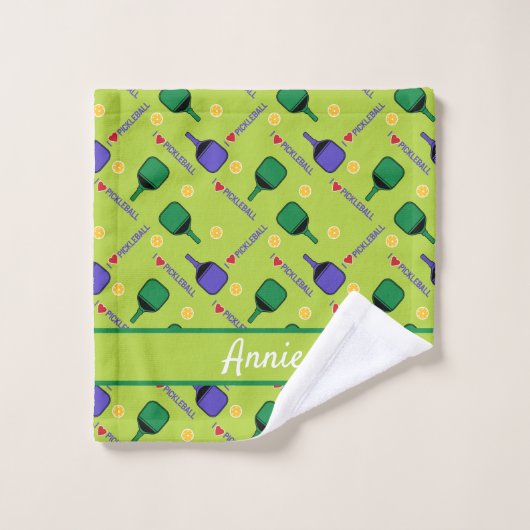 ピクルボール・グリーンが好き  ウォッシュタオル (ウォッシュタオル)