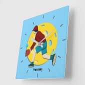 ピクルボール スクエア壁時計 (傾斜)