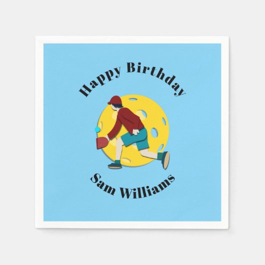 ピクルボール スタンダードカクテルナプキン (正面)