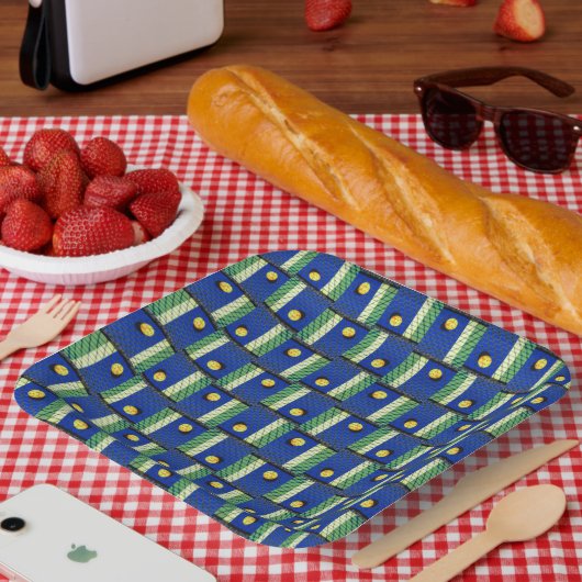 ピクルボール「ストリートライトがオンになるまで青 ペーパープレート (ピクニック)