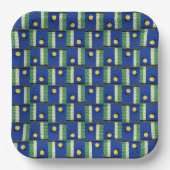 ピクルボール「ストリートライトがオンになるまで青 ペーパープレート (正面)