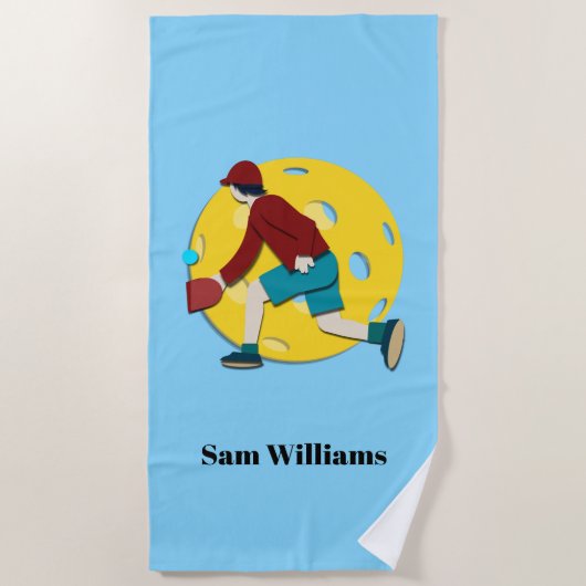 ピクルボール ビーチタオル (正面)