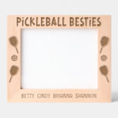 ピクルボール・フレンズのPickleball Bestiesグループ レーザー彫刻フレーム (正面)