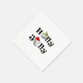 ピクルボール・ホリーすてきー スタンダードカクテルナプキン (角)